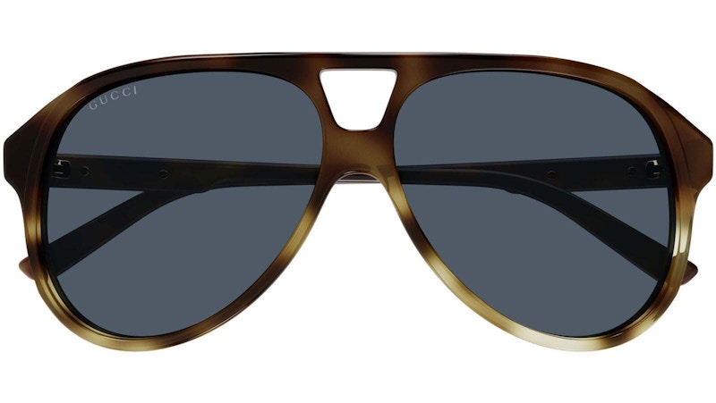 Gucci Tortoise Acetate Aviator Frame Sunglasses Havana/Grey (GG1286S-004-FR)