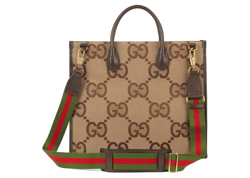 Gucci Tote Bag with Jumbo GG Camel/Ebony