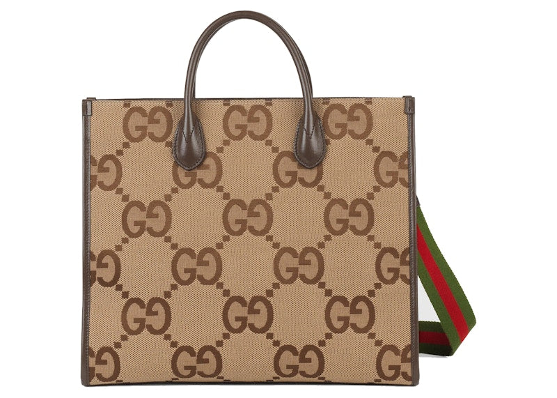 Gucci Tote Bag with Jumbo GG Camel/Ebony