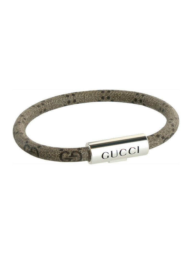 Gucci Trademark GG Supreme Bracelet Silver