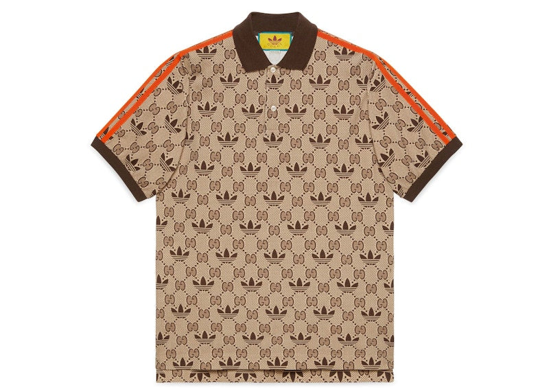 Gucci Trefoil Polo Shirt Beige
