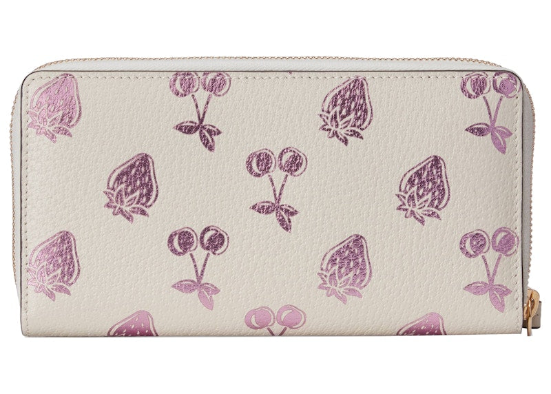 Gucci US Exclusive GG Marmont Zip Wallet White