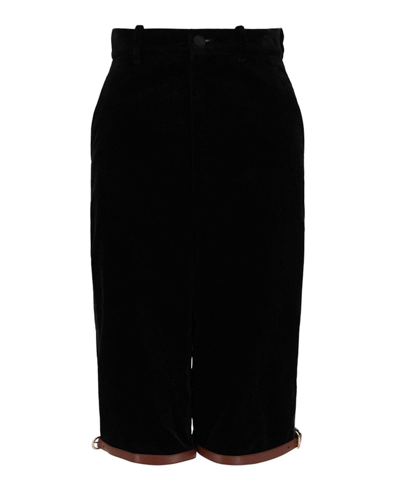 Gucci Velvet Riding Shorts Black