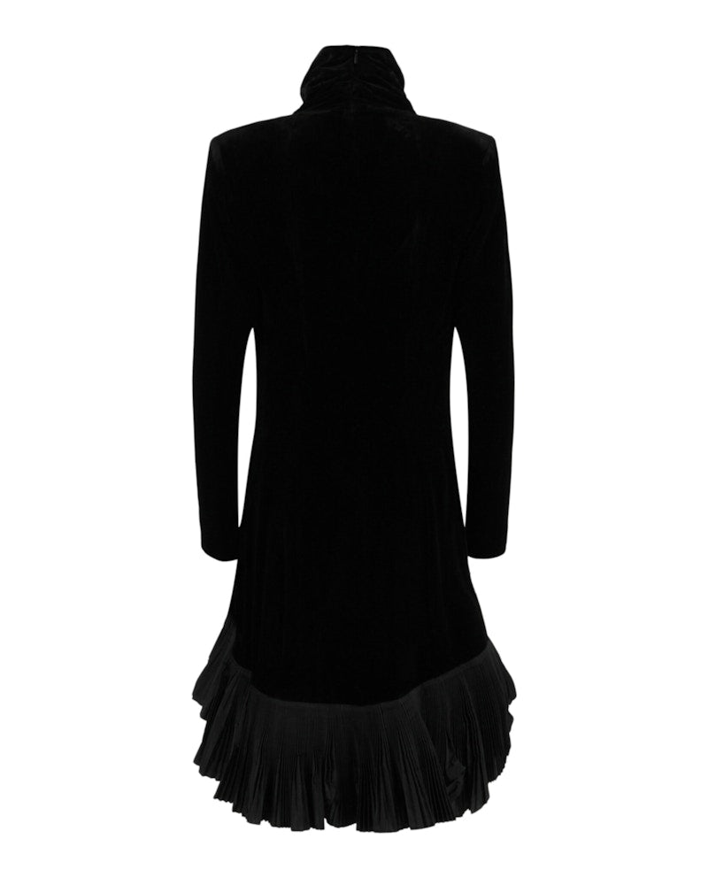 Gucci Velvet Ruffled Dress Black