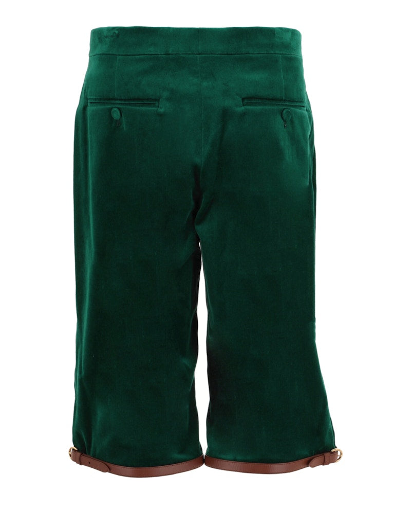 Gucci Velvet Shorts Green
