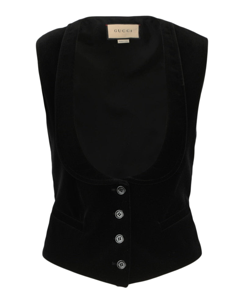Gucci Velvet Vest Black