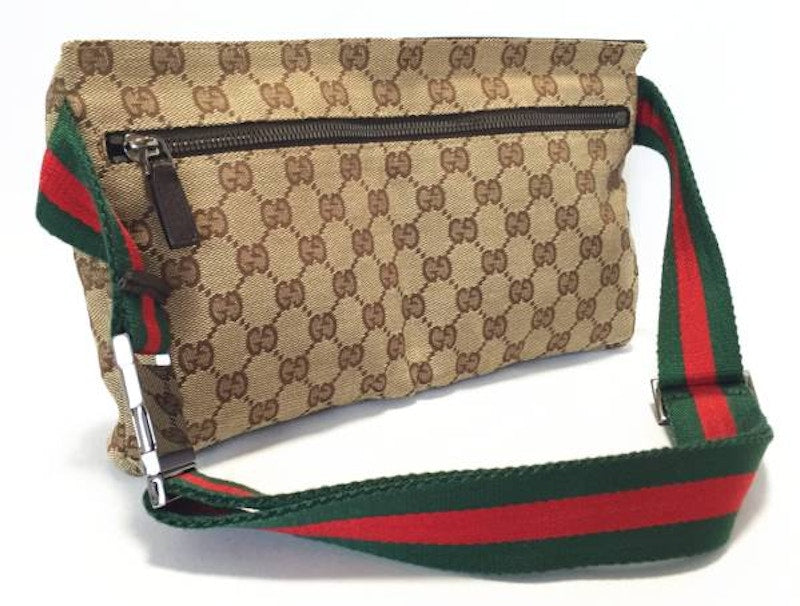 Gucci Waist Bag GG Supreme Web Strap Beige