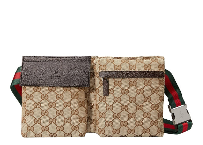 Gucci Waist Bag GG Supreme Web Strap Beige