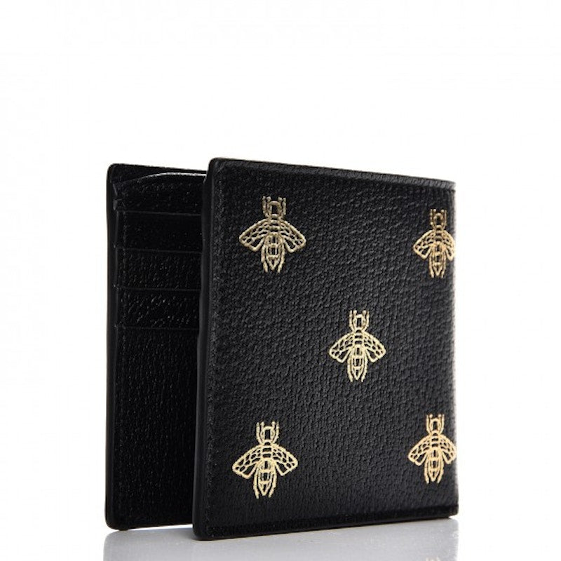 Gucci Bifold Wallet Bee Star Black