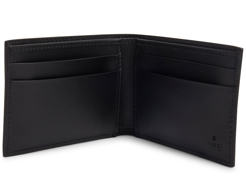 Gucci Bifold Wallet GG Supreme Kingsnake (4 Card Slots) Beige