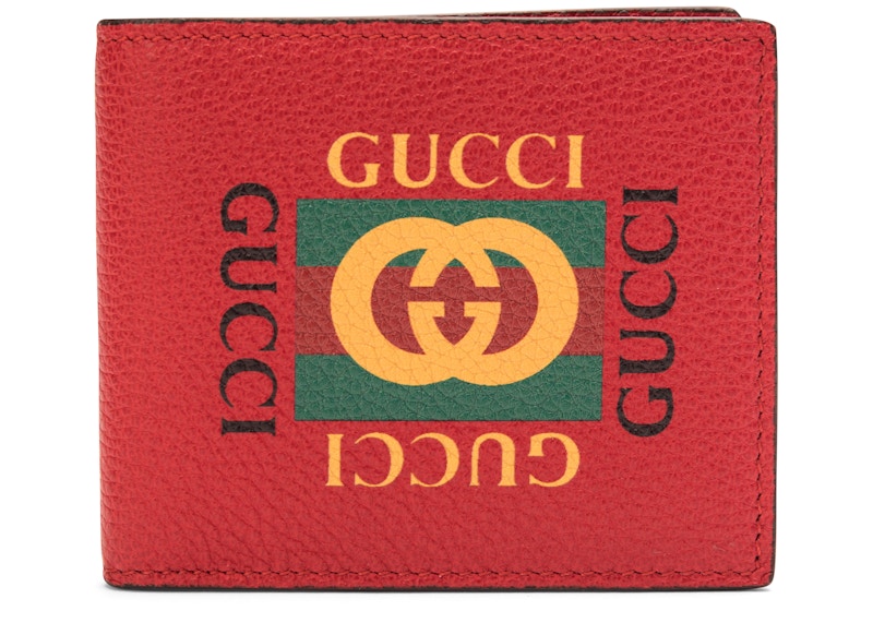 Gucci Logo Bifold Wallet Red