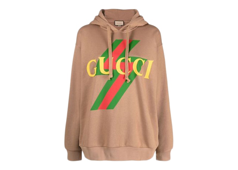 Gucci Women's Vintage Logo Hoodie Camel/Red/Green/Yellow