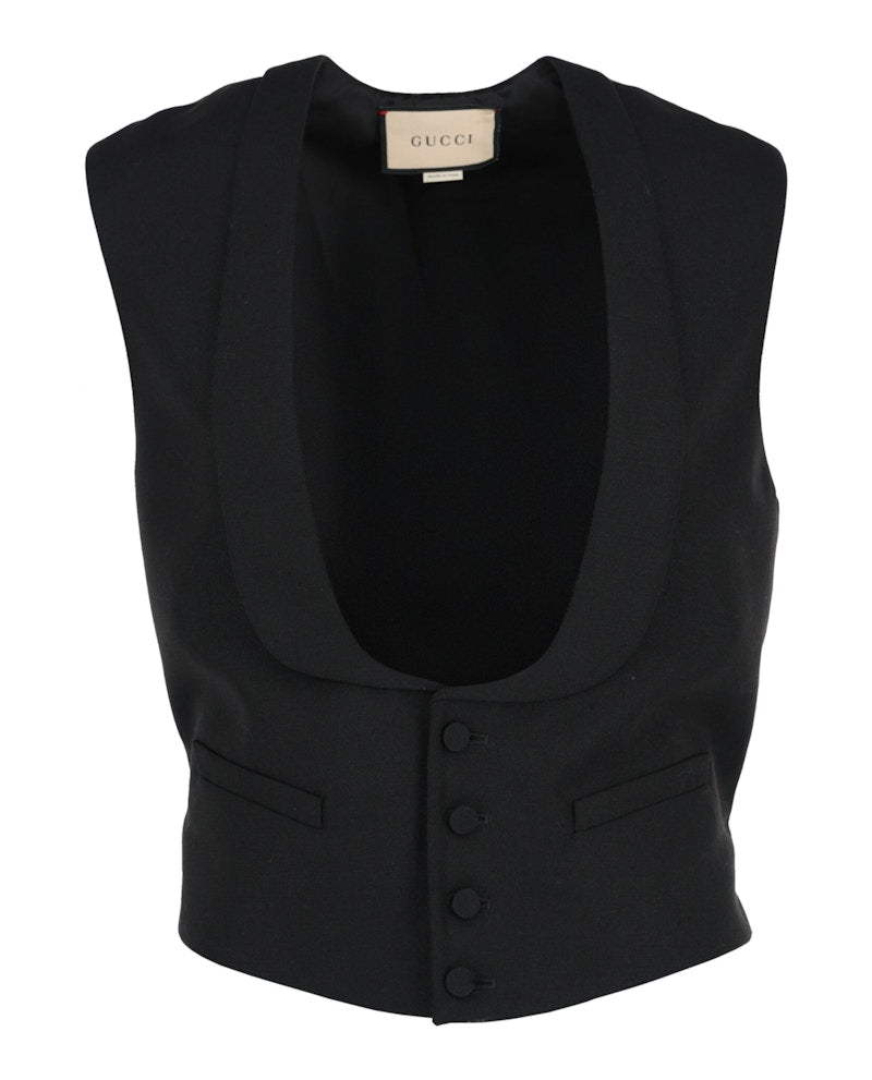 Gucci Wool Blend Vest Black