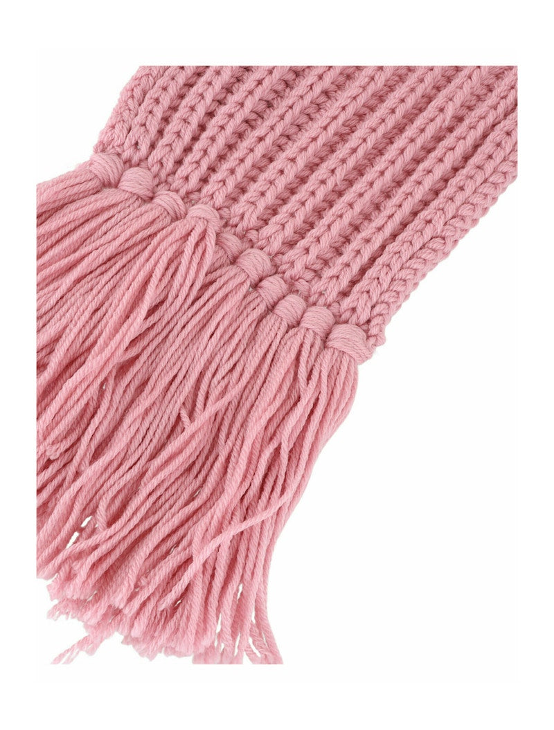 Gucci Wool Knit Scarf Pink