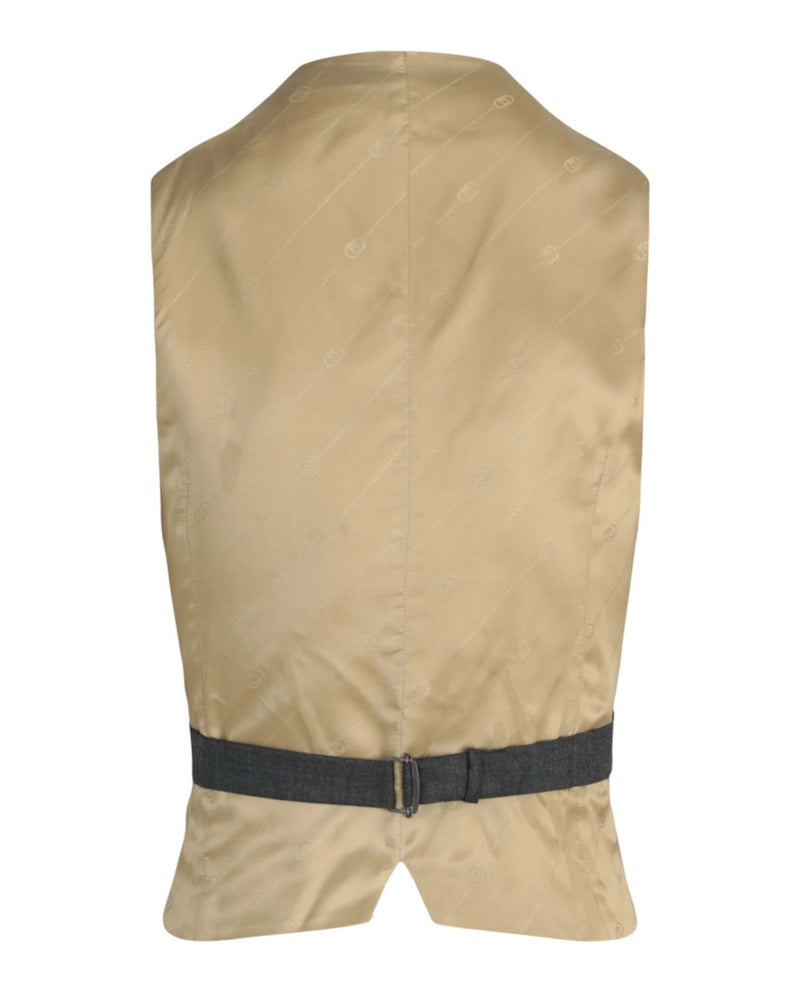 Gucci Wool Tailored Vest Dark Grey