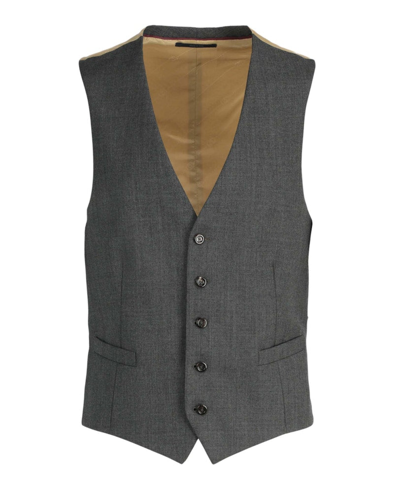 Gucci Wool Tailored Vest Dark Grey