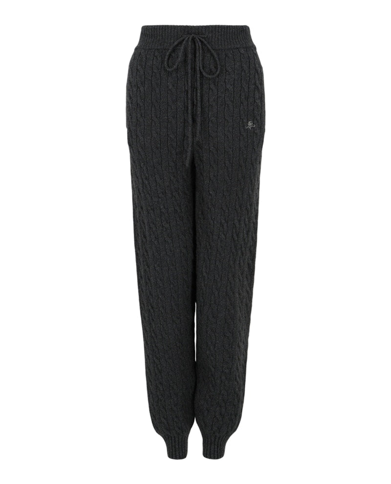 Gucci Woven Cashmere Joggers Black