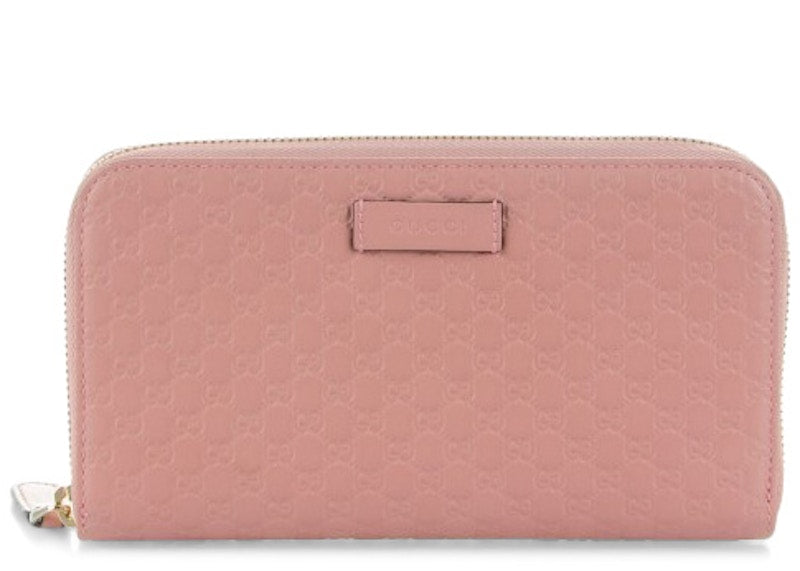 Gucci Zip Around Wallet Microguccissima Pink