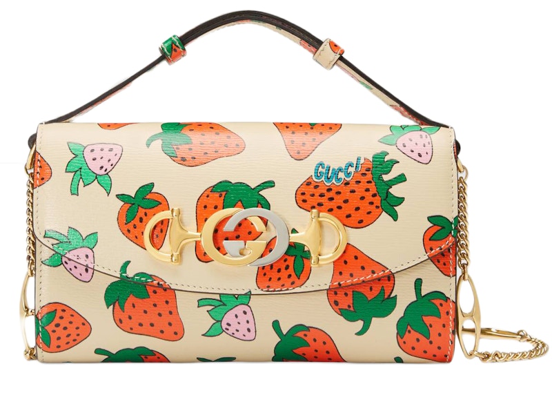 Gucci Zumi Bag Strawberry Mini Ivory Multicolor