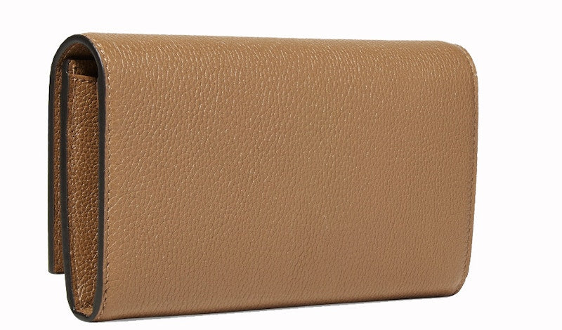 Gucci Zumi Continental Wallet Grainy Leather Brown