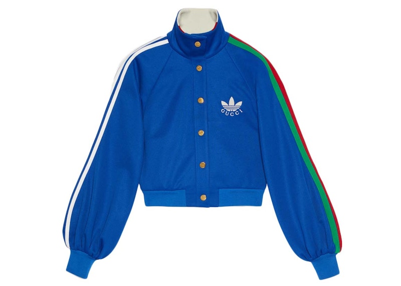 Gucci x Adidas Cropped Jacket Blue