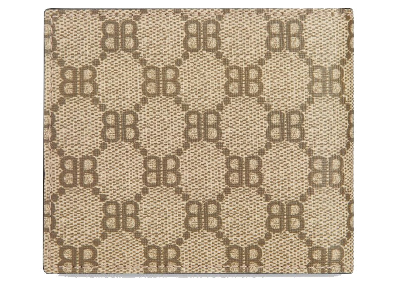 Gucci x Balenciaga The Hacker Project Bi-Fold Wallet Beige