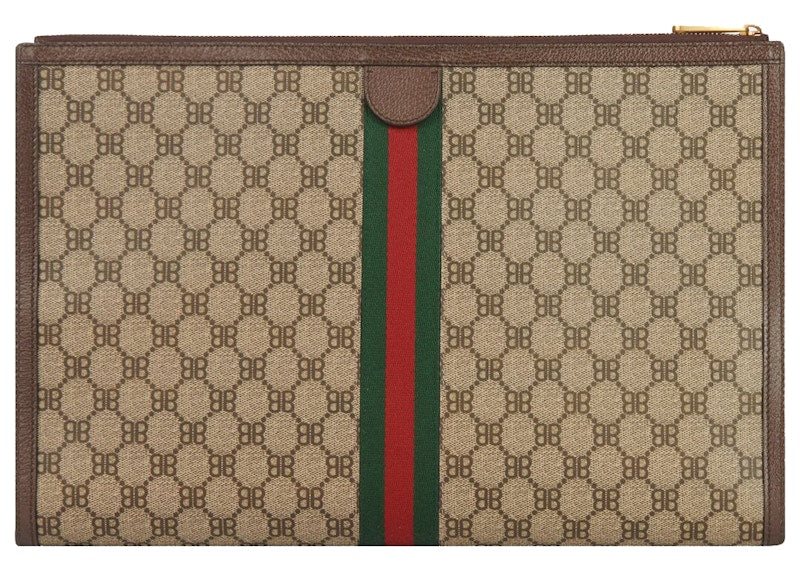 Gucci x Balenciaga The Hacker Project Graffiti Laptop Pouch Beige