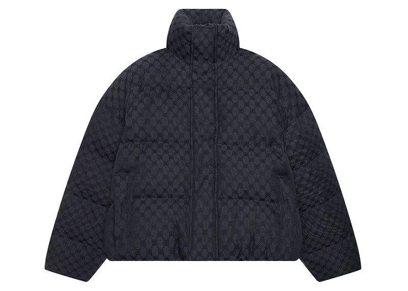 Gucci x Balenciaga The Hacker Project Hacker BB Puffer Jacket Black Dark Grey