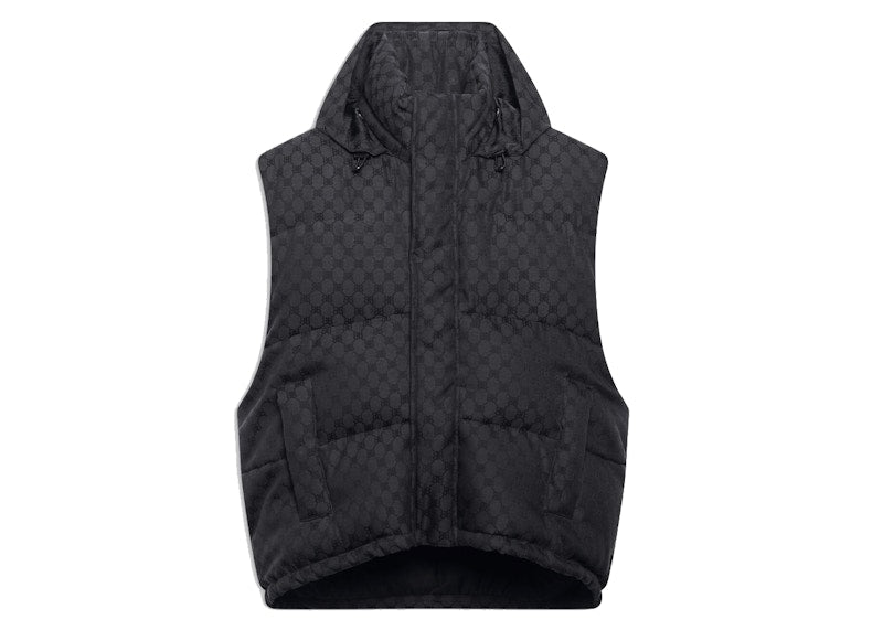 Gucci x Balenciaga Womens The Hacker Project Hacker Cocoon Puffer Gilet Vest Black