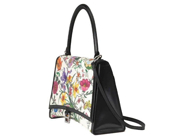 Gucci x Balenciaga The Hacker Project Medium Hourglass Bag White Flora