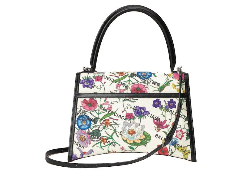 Gucci x Balenciaga The Hacker Project Medium Hourglass Bag White Flora