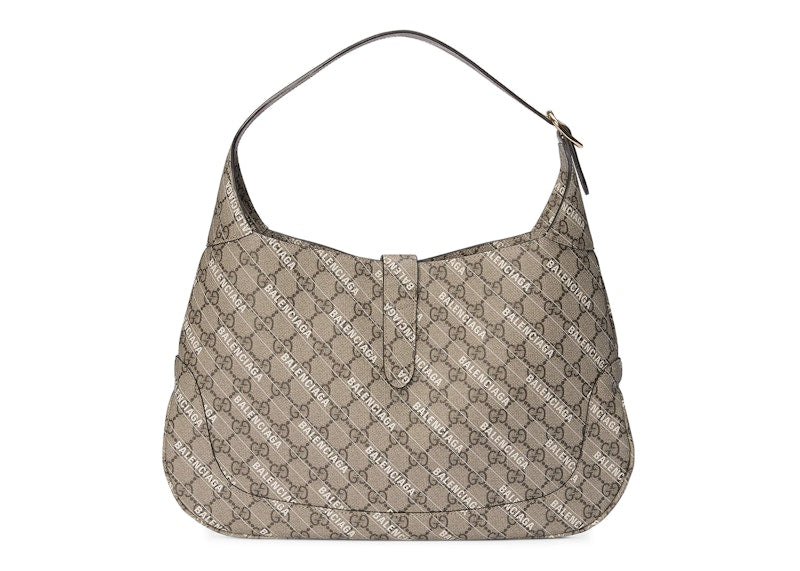 Gucci x Balenciaga The Hacker Project Medium Jackie 1961 GG Supreme Beige/Ebony/White
