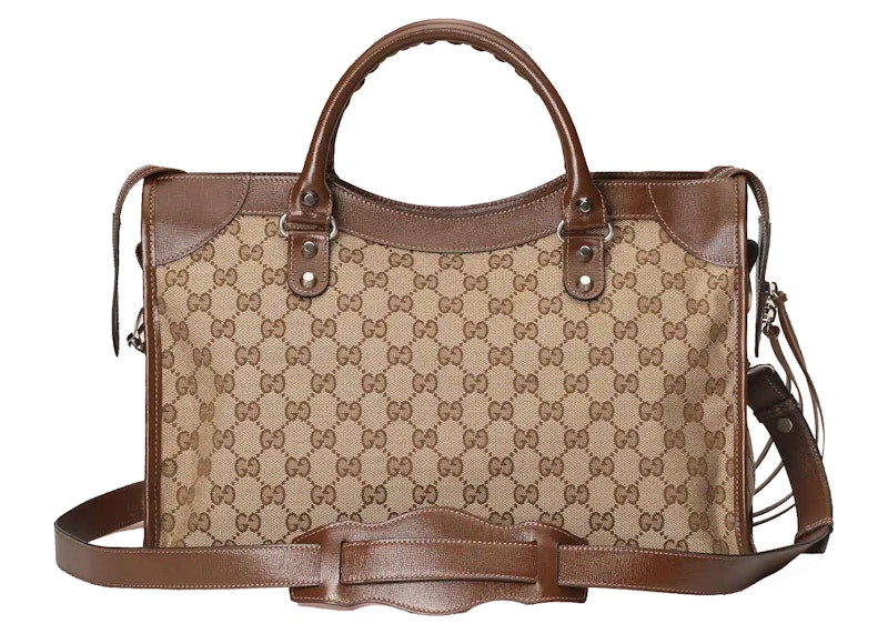 Gucci x Balenciaga The Hacker Project Medium Neo Classic Bag Variation 1 Beige/Ebony
