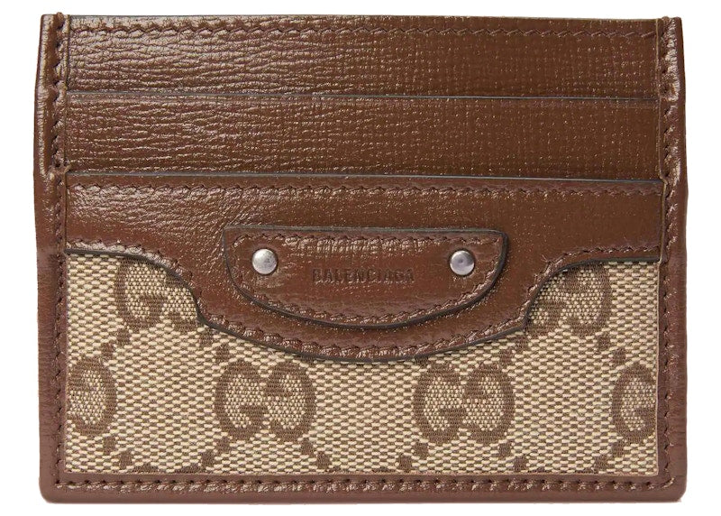 Gucci x Balenciaga The Hacker Project Neo Classic Card Case Beige/Ebony