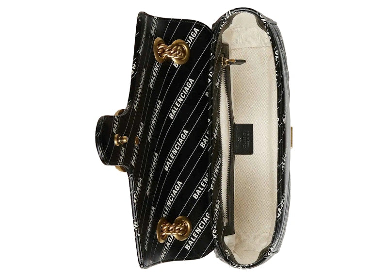 Gucci x Balenciaga The Hacker Project Small GG Marmont Bag Black