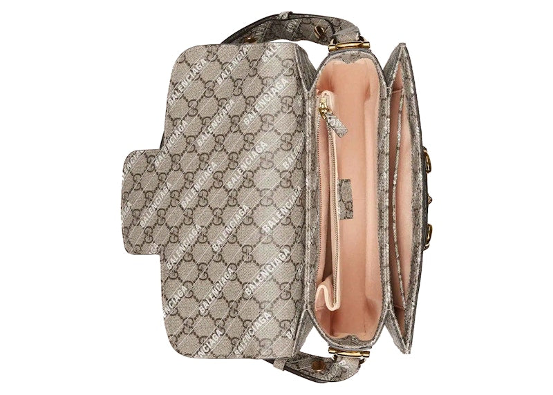 Gucci x Balenciaga The Hacker Project Small Gucci Horsebit 1955 Beige/Ebony