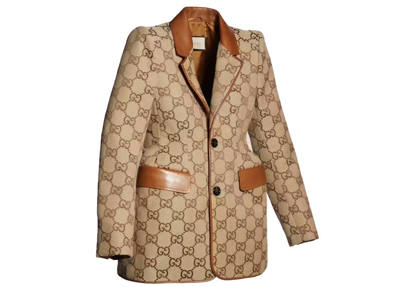 Gucci x Balenciaga The Hacker Project Maxi GG Hourglass Jacket Beige/Ebony