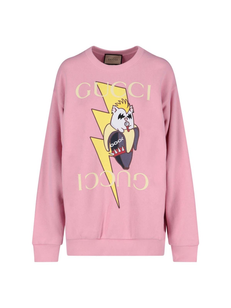 Gucci x Bananya Printed Sweatshirt Pink
