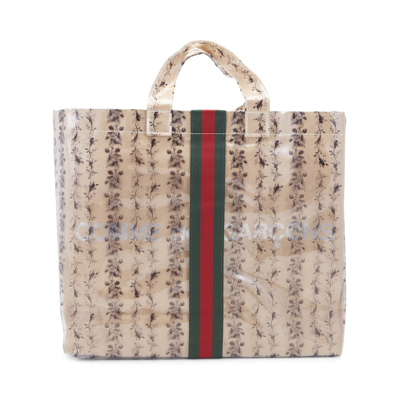 Gucci x Comme des Garcons Paper Tote Bag Floral Vinyl Clear