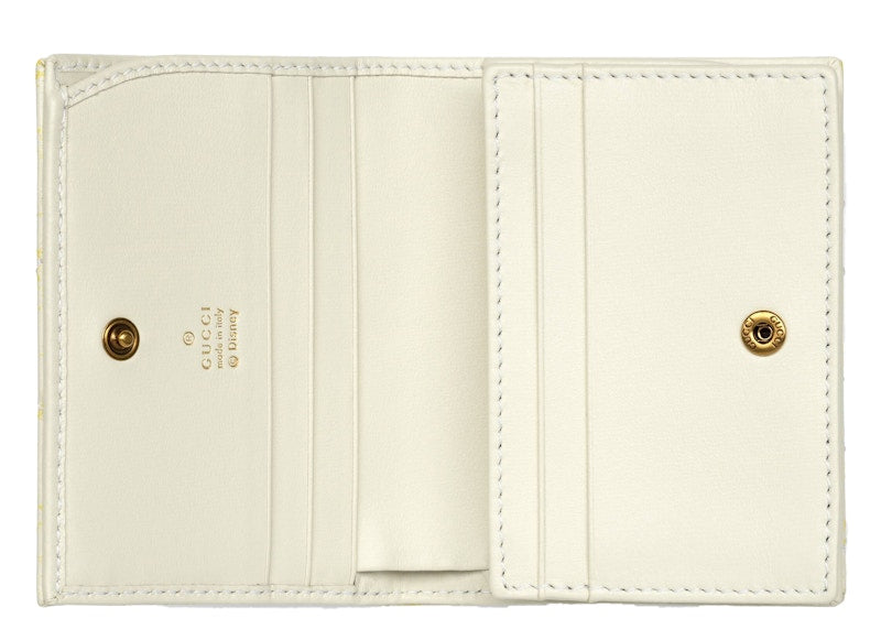 Gucci x Disney GG Marmont Card Case Wallet Matelasse Ivory