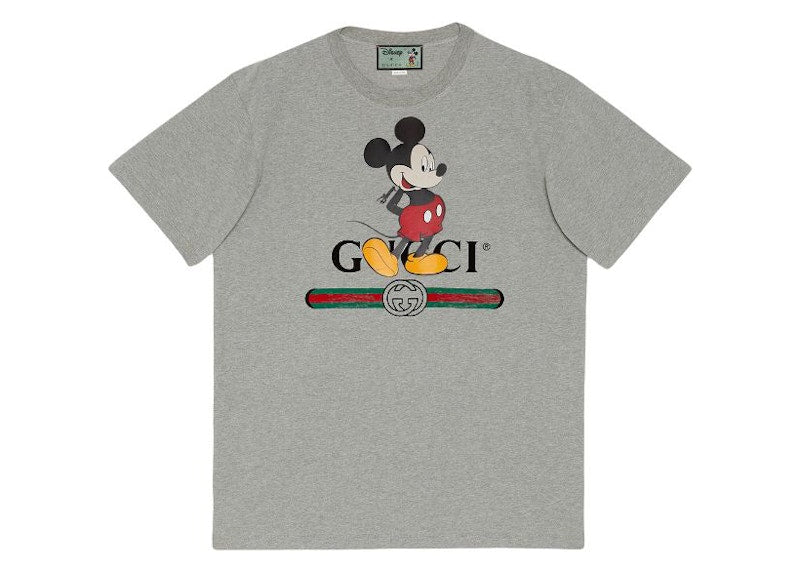 Gucci x Disney Oversized Logo-Print T-shirt Grey