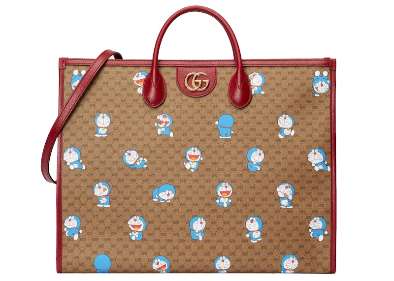 Gucci x Doraemon Tote Bag Large Ebony/Beige