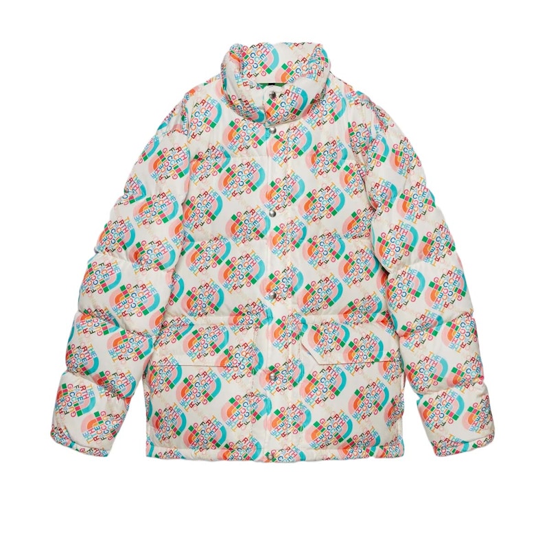 Gucci x The North Face Down Jacket Ivory/Multicolor