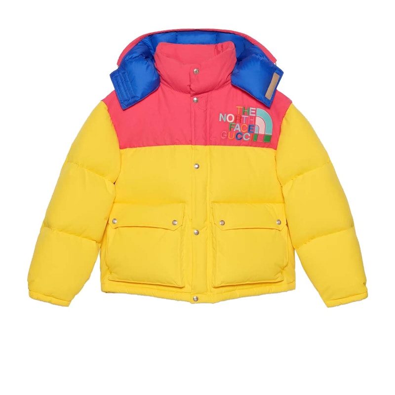 Gucci x The North Face Down Jacket Yellow/Multicolor