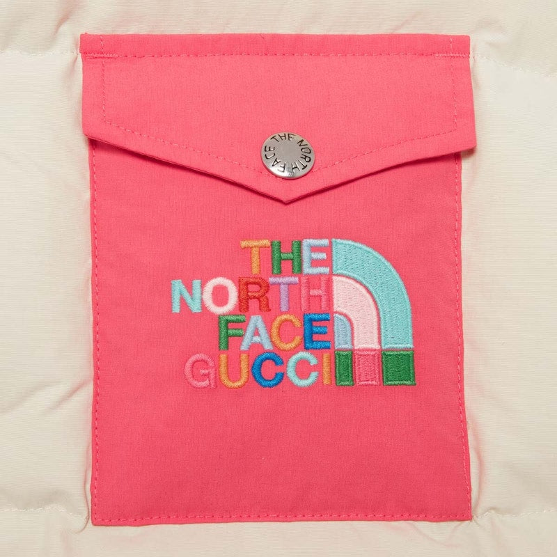 Gucci x The North Face Down Vest White/Dark Pink/Black/Blue