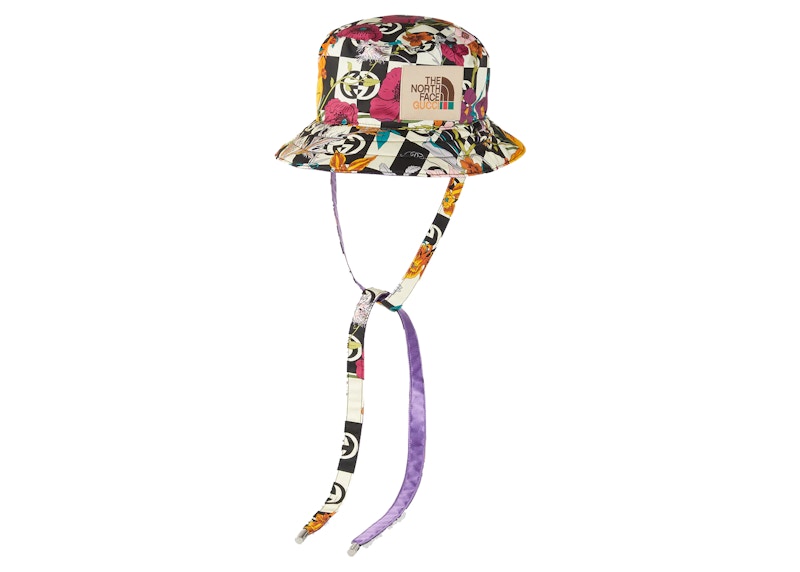 Gucci x The North Face GG Canvas nterlocking G Floral Print Bucket Hat Multicolor