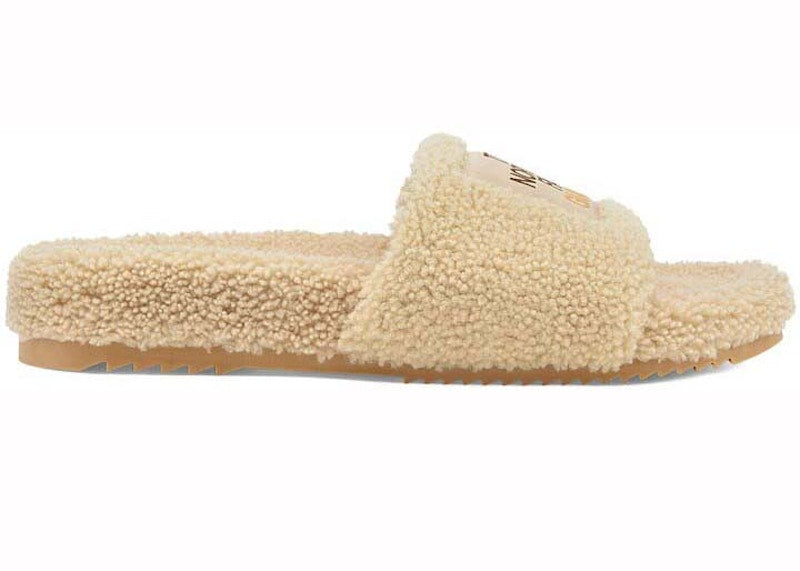 Gucci x The North Face Merino Wool Slides Beige