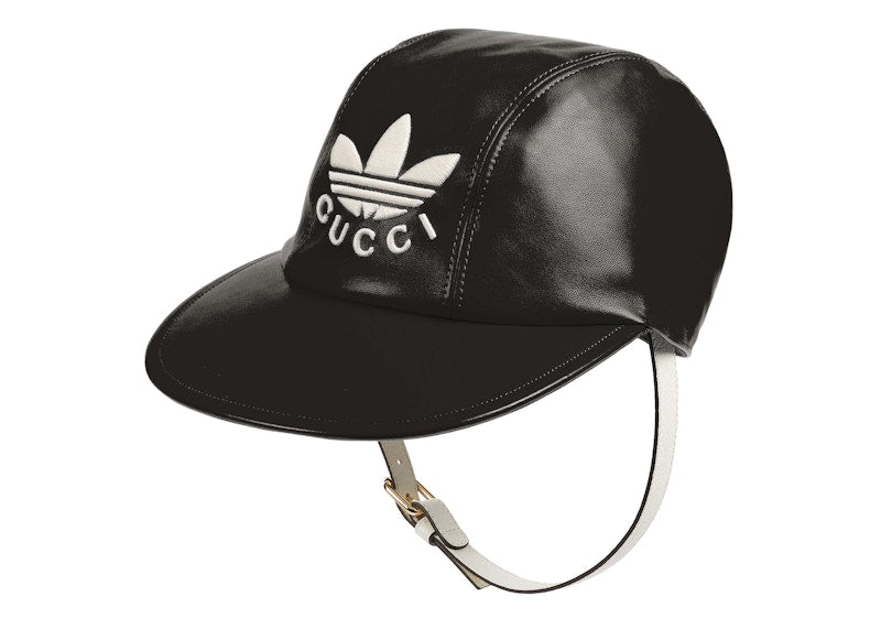 Gucci x adidas Baseball Hat with Chin Strap Black