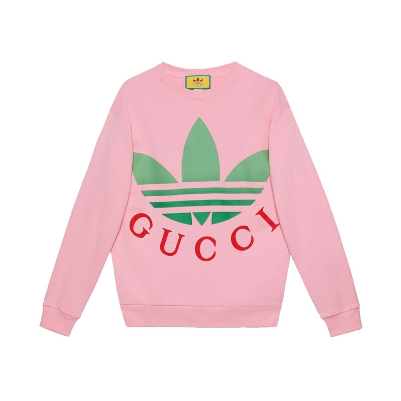 Gucci x adidas Cotton Jersey Sweatshirt Pink