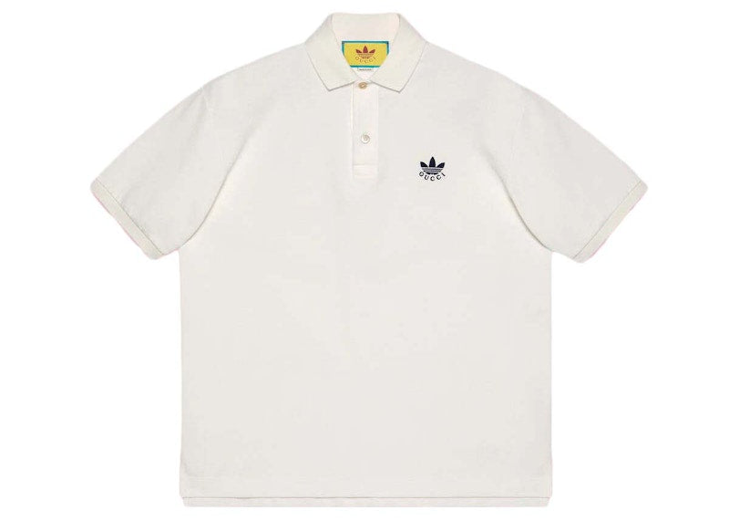 Gucci x adidas Cotton Piquet Polo White